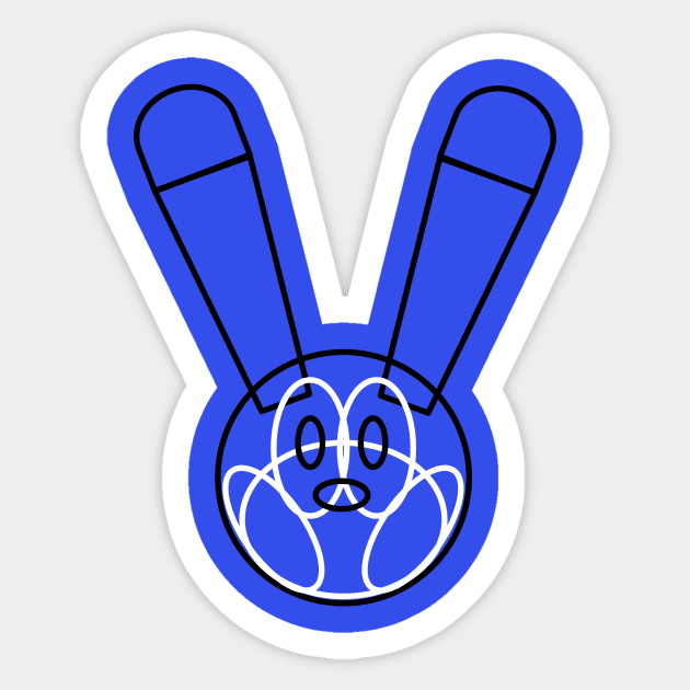 Minimal Line Rabbit Sticker by NoirPineapple